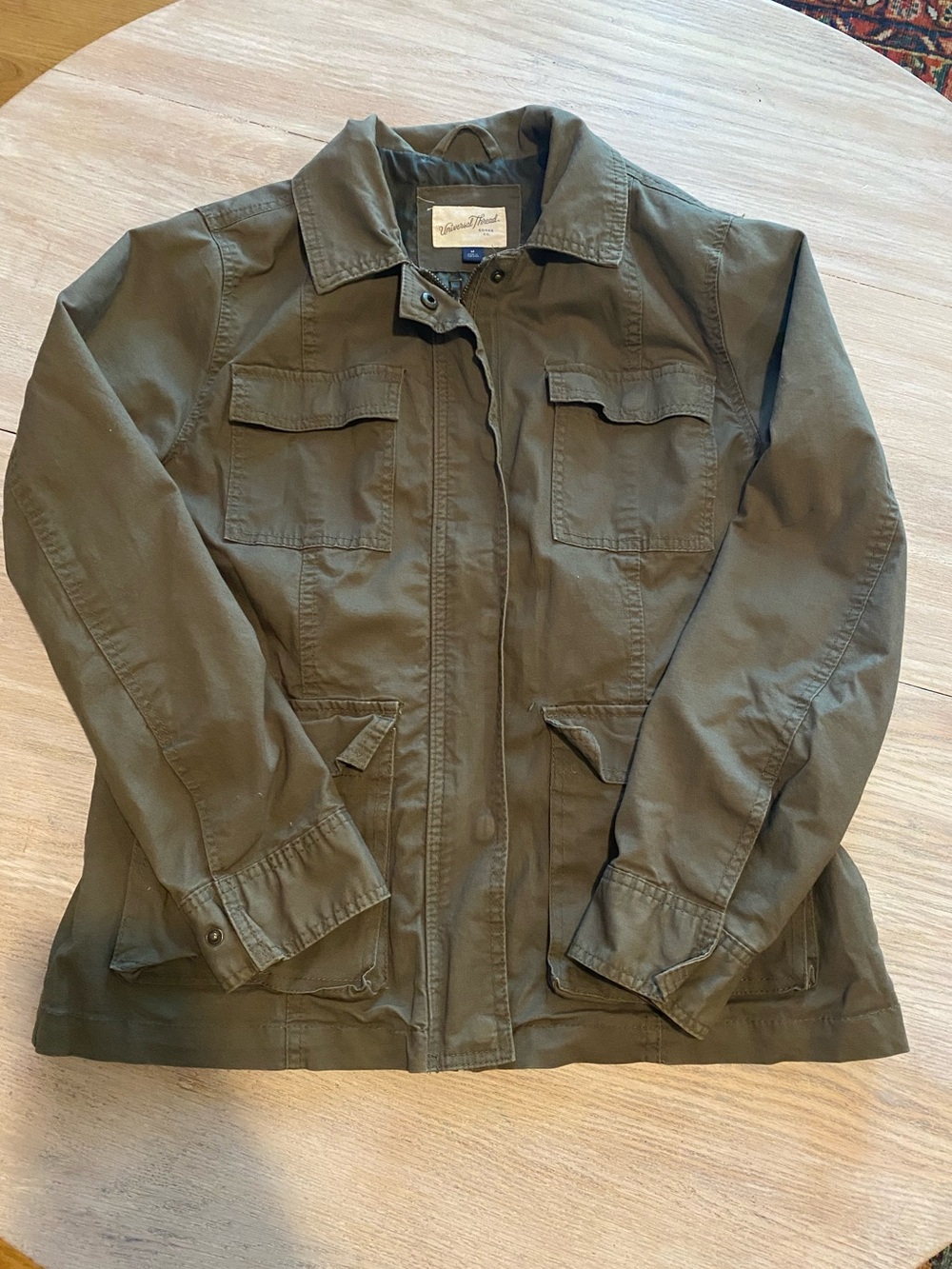 Universal Thread Olive Green Zip-Front Field Jacket